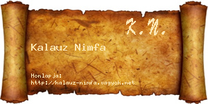 Kalauz Nimfa névjegykártya